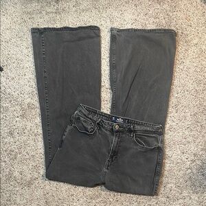 Hollister Black Ultra High Rise Vintage Stretch Wide Leg‎ Jean Size 13R/W31/L31